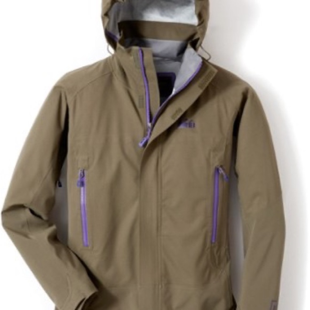 Used REI Co-op Talusphere Rain Jacket - Women's Army Cot Green Medium M UC